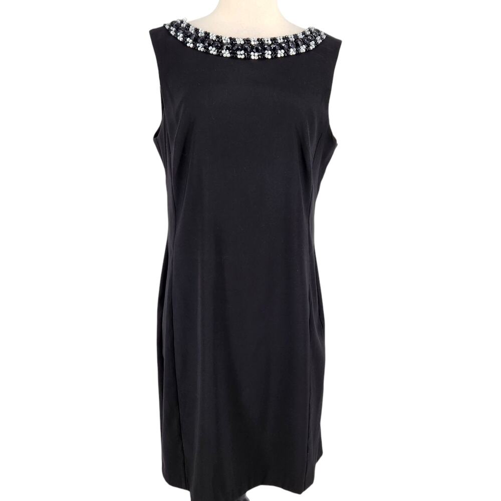 SALE Dressbarn Collection Vintage Beaded Stretch Sheath Dress